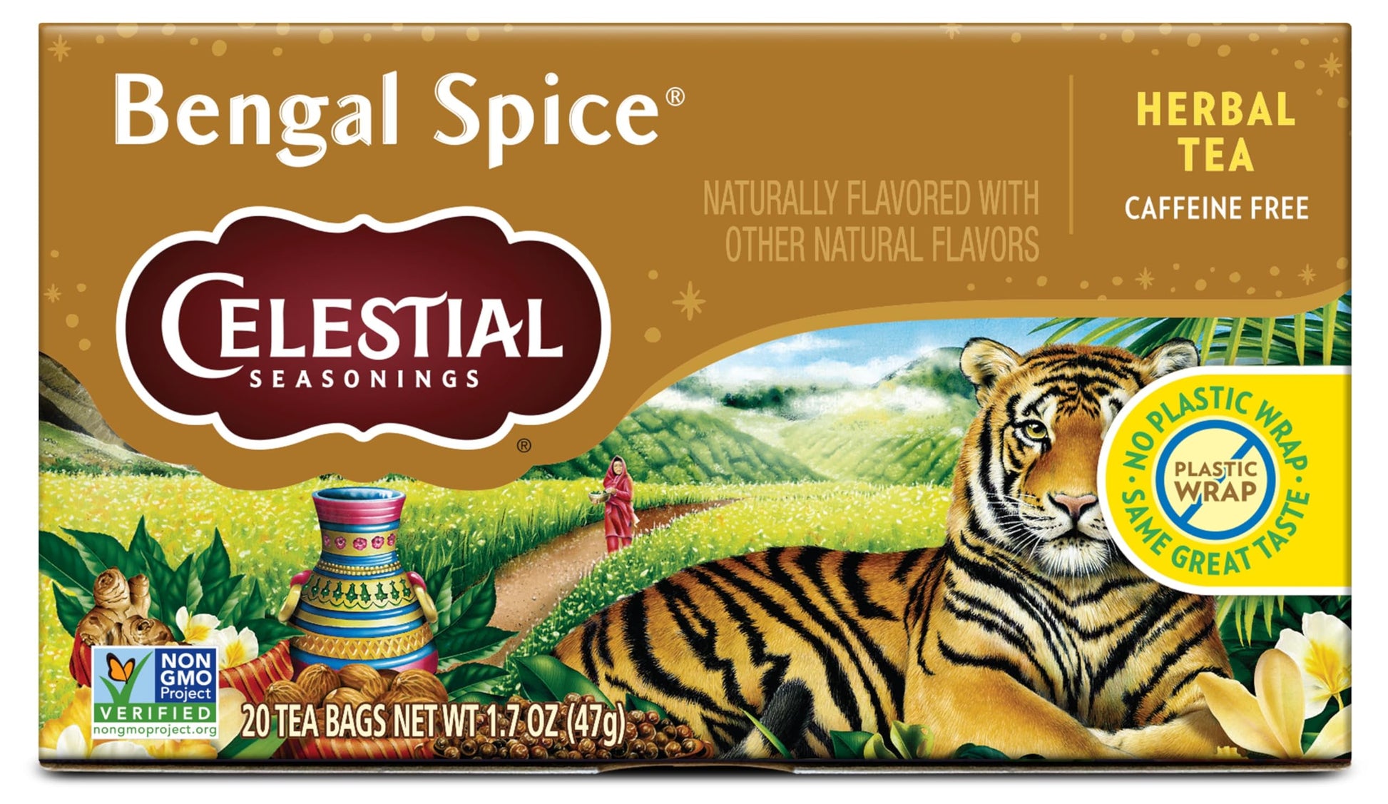 Celestial Seasonings Bengal Spice Herbal Tea, 20 Tea Bags, 20 Count (Pack of 1)