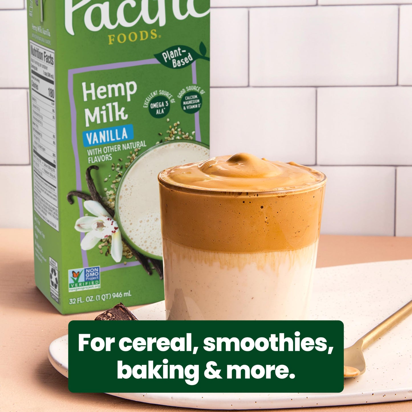 Pacific Foods Hemp Milk, Vanilla, 32oz
