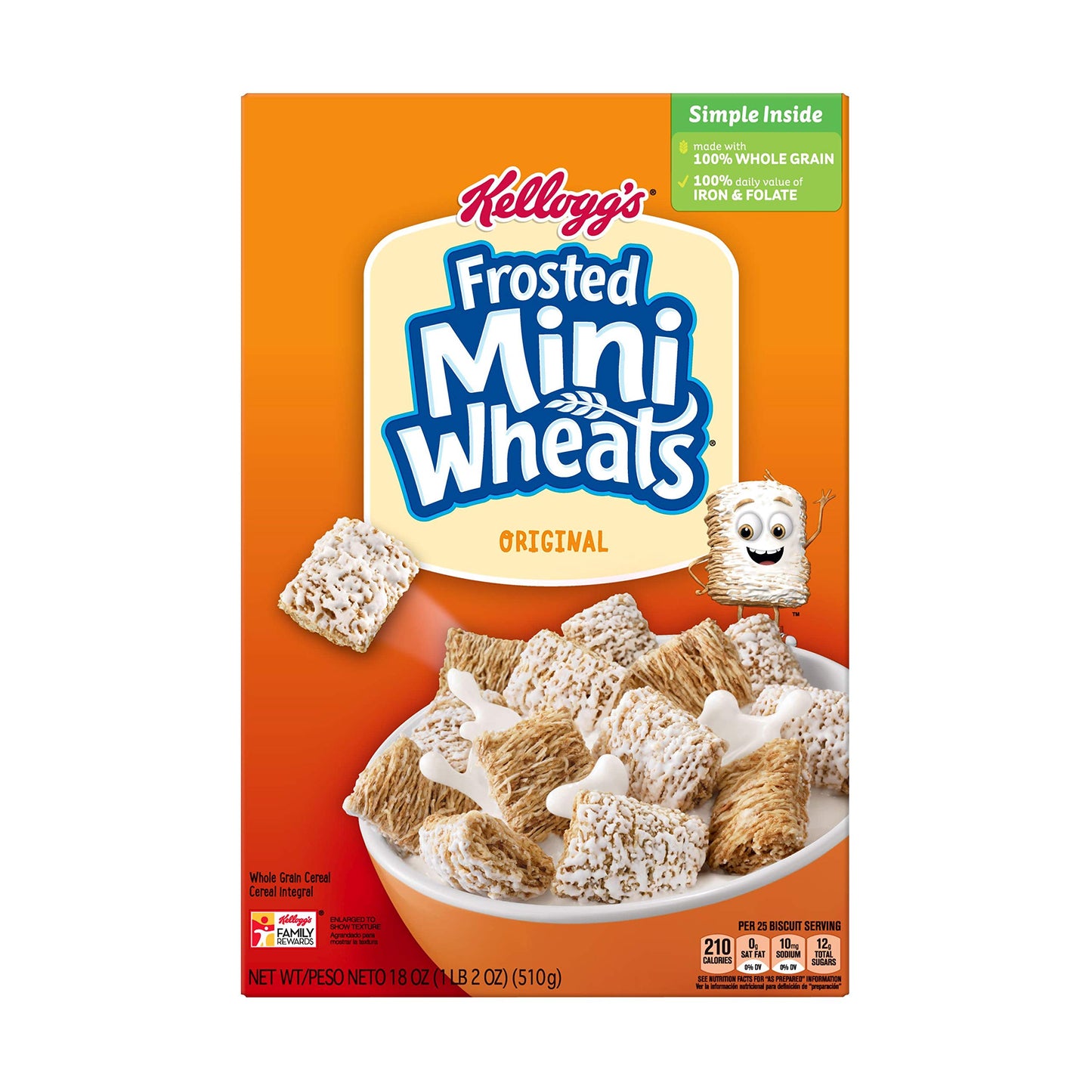 Frosted Mini-Wheats Breakfast Cereal, Original, 18 Ounce (Pack of 16)