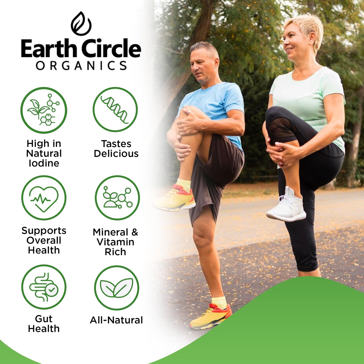 Earth Circle Organics | Organic Nori Seaweed Sheets - Raw, Unheated & Not Roasted | Grade A Certified | Vegan, Paleo, Keto Frien