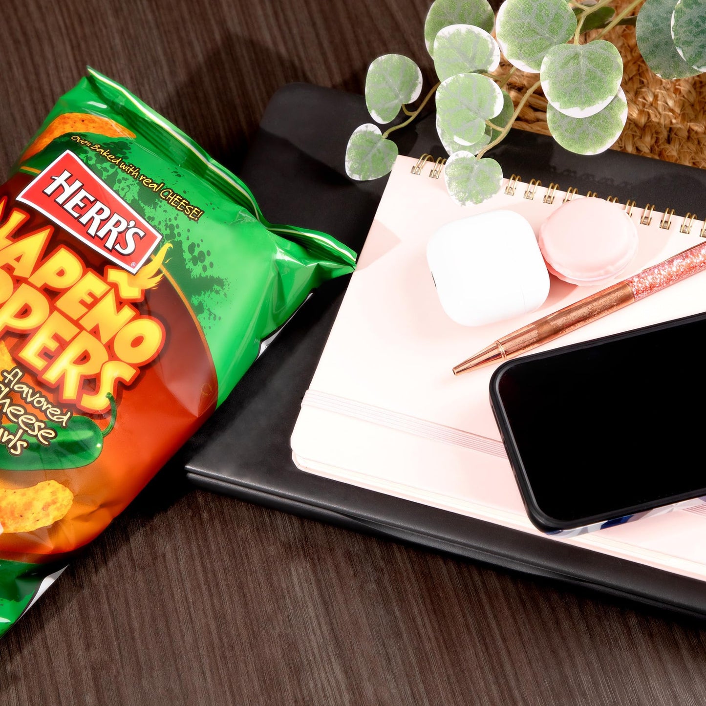 Herrs Jalapeo Poppers Flavored Cheese Curls - Made with Cheddar Cheese - Great for Bold Flavor Fans - 1.23 Ounce (Pack of 24)