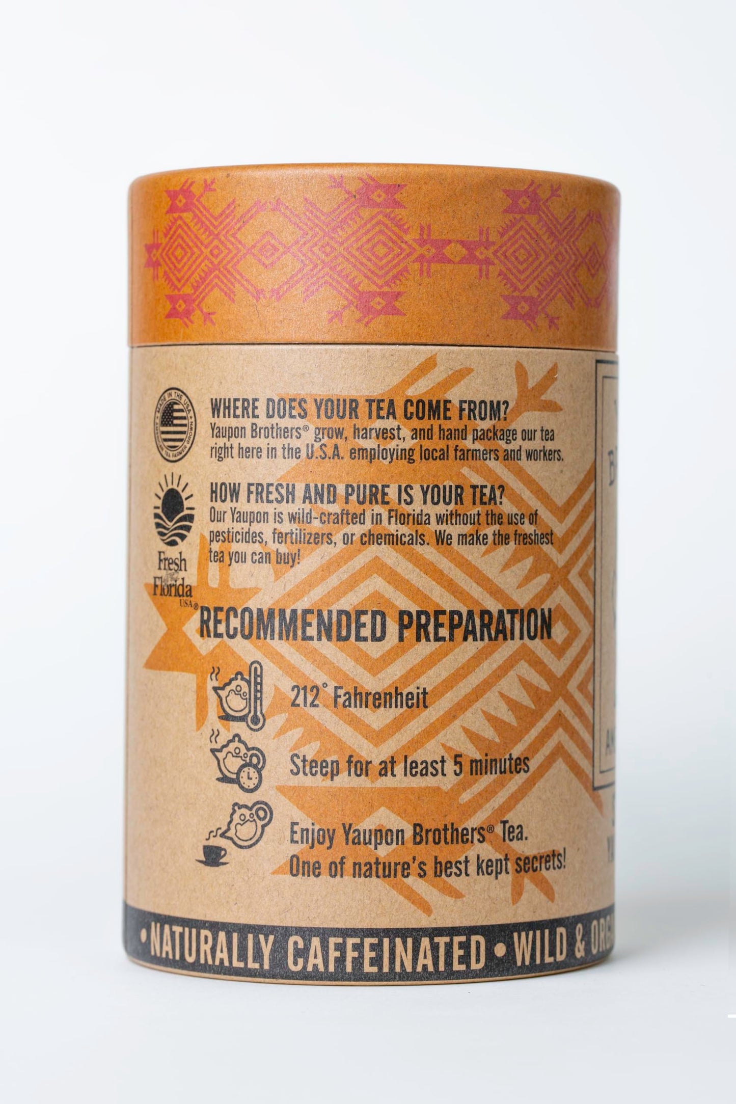Yaupon Brothers Spiced Peach Yaupon Tea - 16 Eco-Friendly Yaupon Peach Tea Bags Crafted From Organic Peach Green Tea Ingredients