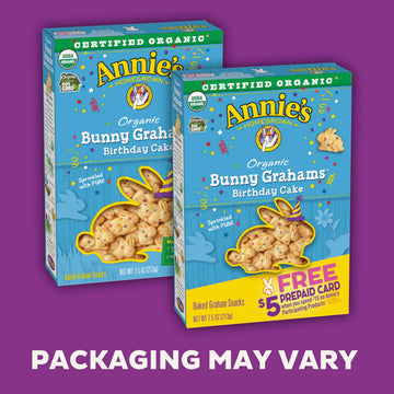 Annie'S Organic Birthday Cake Bunny Graham Snacks, 7.5 Oz.