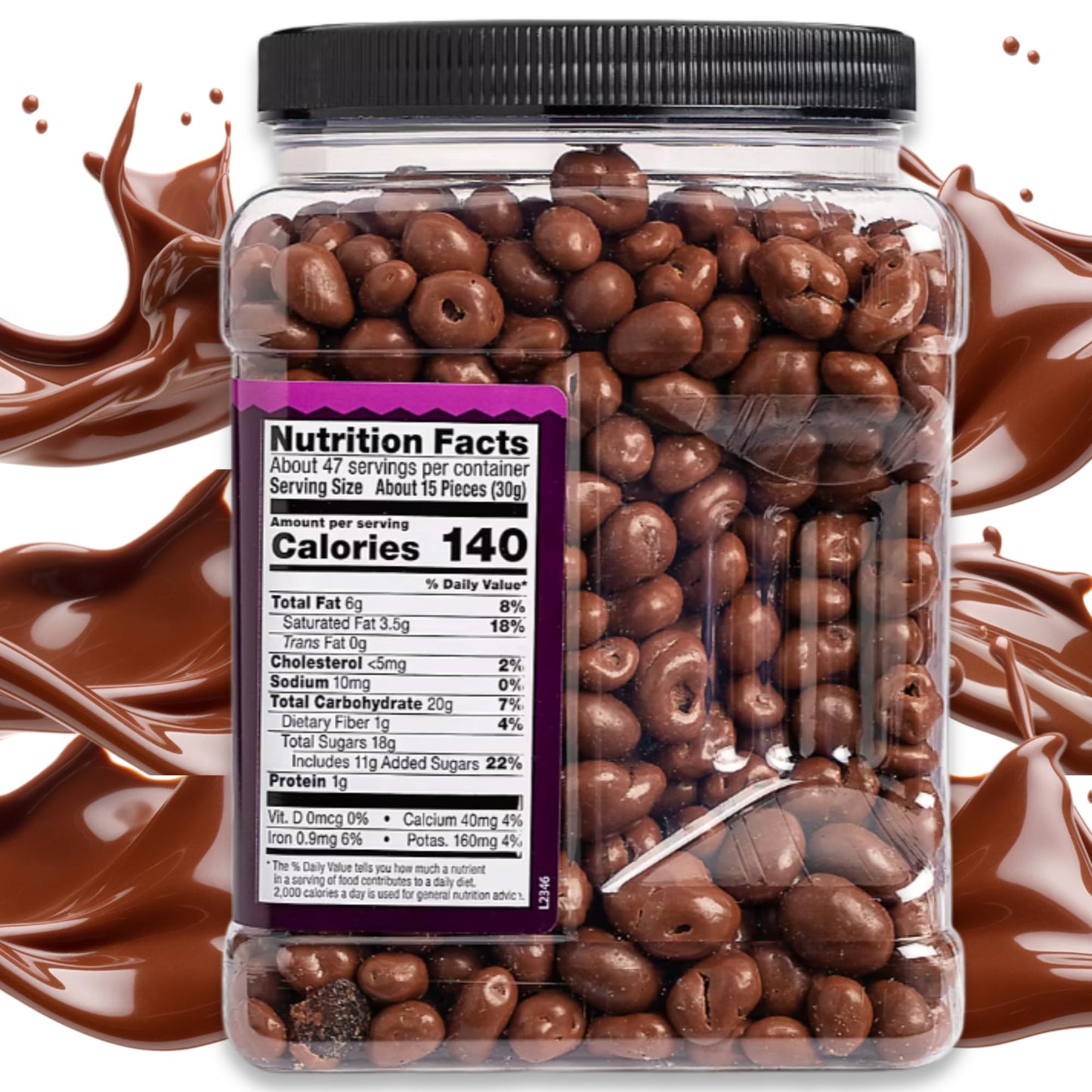 Wellsley Farms Milk Chocolate Covered Raisins, 50 Ounce, Kosher, Gluten-Free, Sweet Sun-Dried Raisins, Model 888670065471