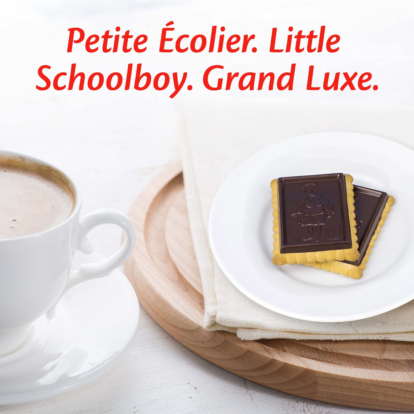 Lu Petit Ecolier European Dark Chocolate Biscuit Cookies, 45% Cocoa, 5.3 Oz
