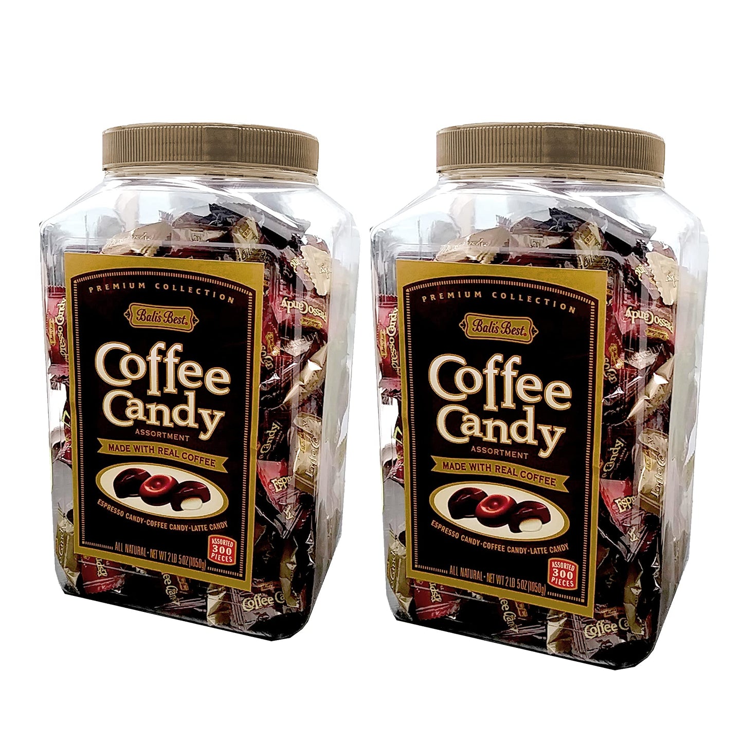 Balis Best Coffee Candy Assortment, Original & Espresso Flavors, 300 Count (Pack of 2)
