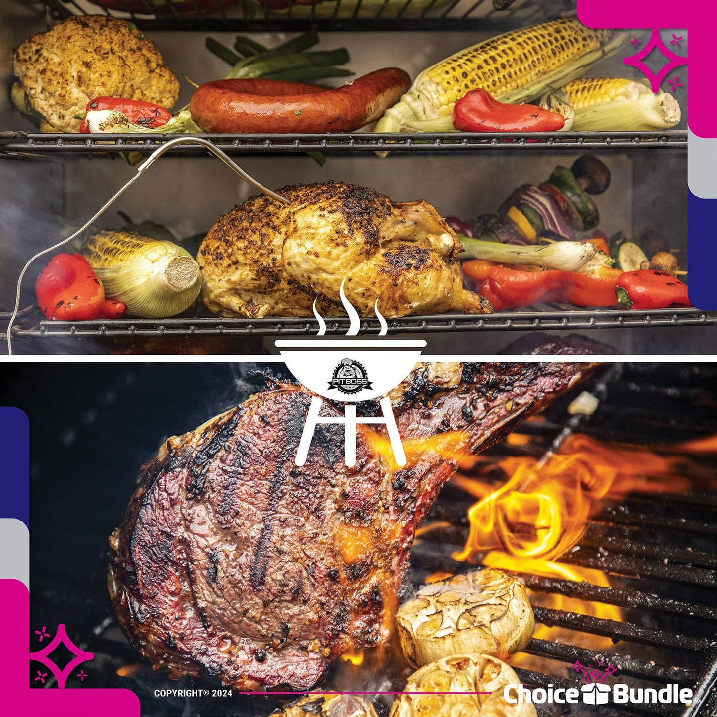 Pit Boss BBQ Seasoning Spice & Rub, Smoky Salt &  ed Pepper, 11.2 oz (2 Pack) + Guide & Keychain Opener