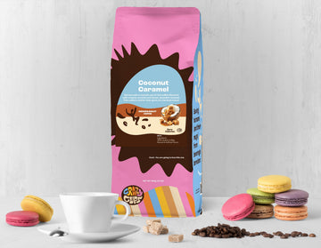 Crazy Cups Flavored Ground Coffee, Coconut Caramel Coffee, For Brewing Flavored Hot or Iced Caramel Coffee, 10oz, Pack of 1