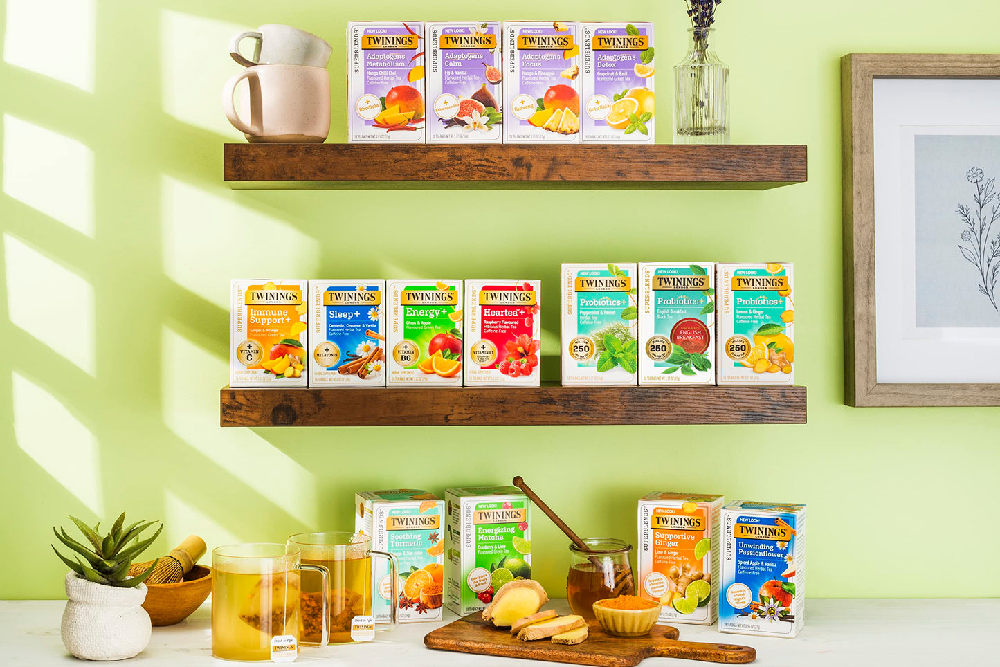 Twinings Superblends Variety Sampler Pack,Flavoured Herbal, Green & White Tea,Energy+ Vitamin B6, Sleep+ Melatonin, Immune Suppo