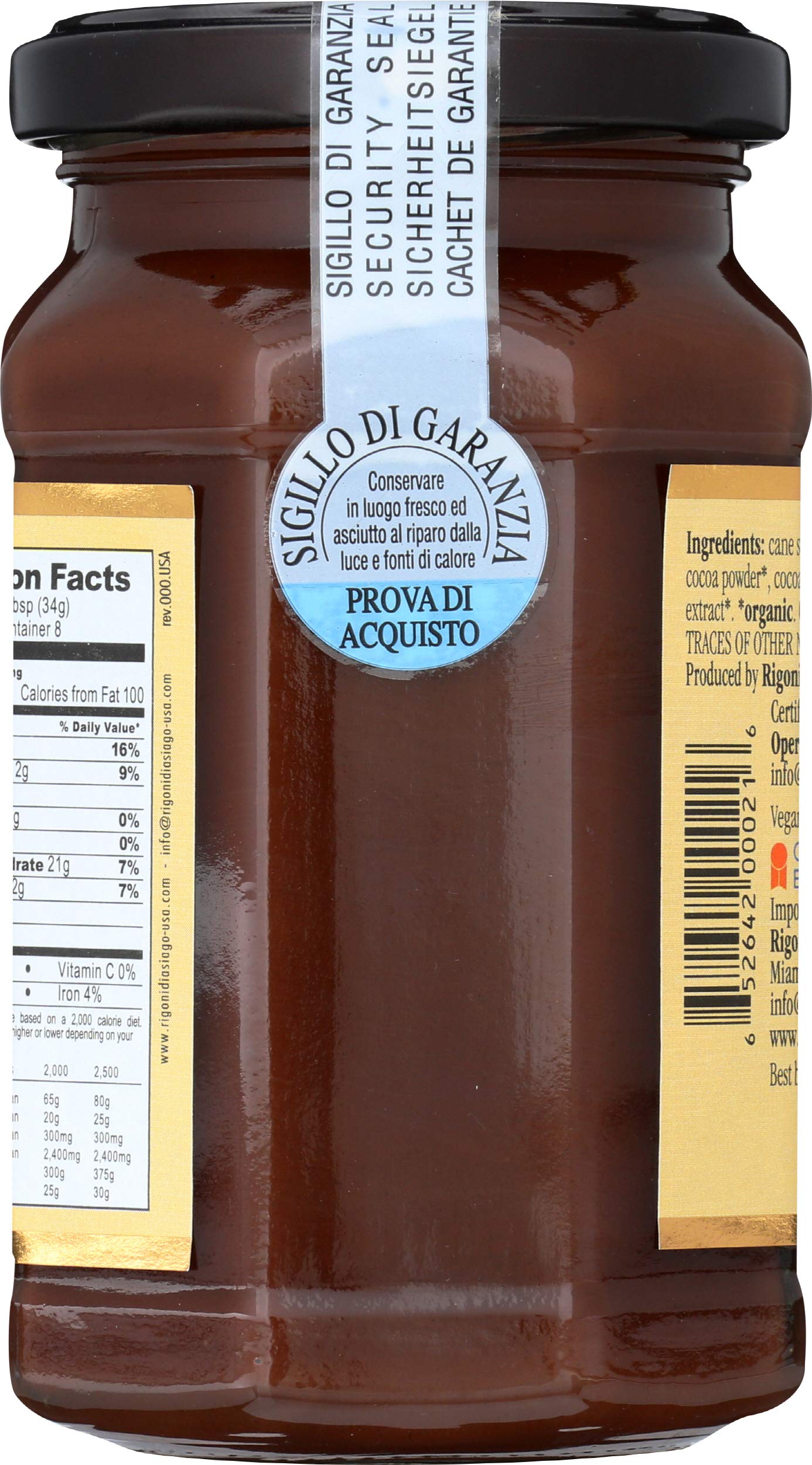 Rigoni Di Asiago Spread Hazelnut And Cocoa Dairy Free Organic, 9.52 Oz