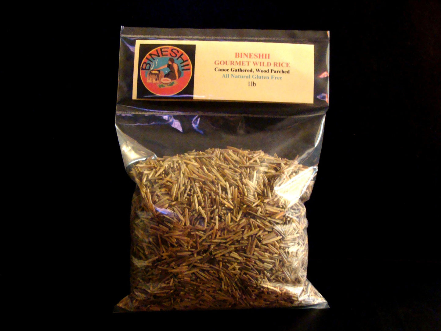 BINESHII Wild Rice - Hand Harvested, Wood Parched, All Natural - 1 LB Pack