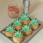 60 Pcs Edible Tropical Turtle Leaves Cupcake Toppers Plam Leaves Cupcake Picks Hawaii Luau Party Decorations For Jungle Plant Le