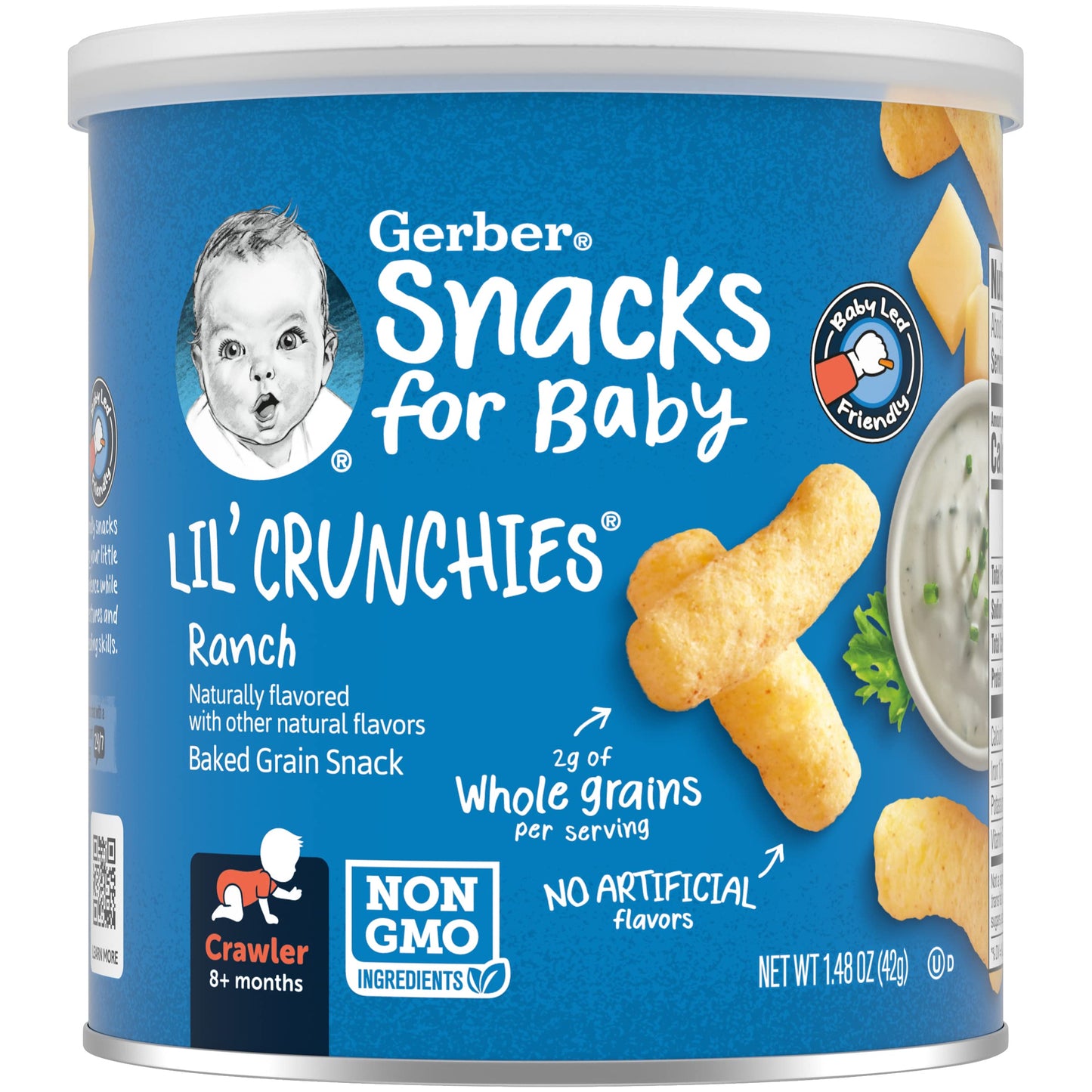 Gerber Snacks For Baby Lil Crunchies Baked Grain Snack (Ranch, Pack Of 6)