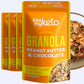 Kiss My Keto Granola Cereal - Peanut Butter Chocolate Keto Granola Low Carb Cereal (2g-Net) Low Sugar Granola (1g) - Grain Free 