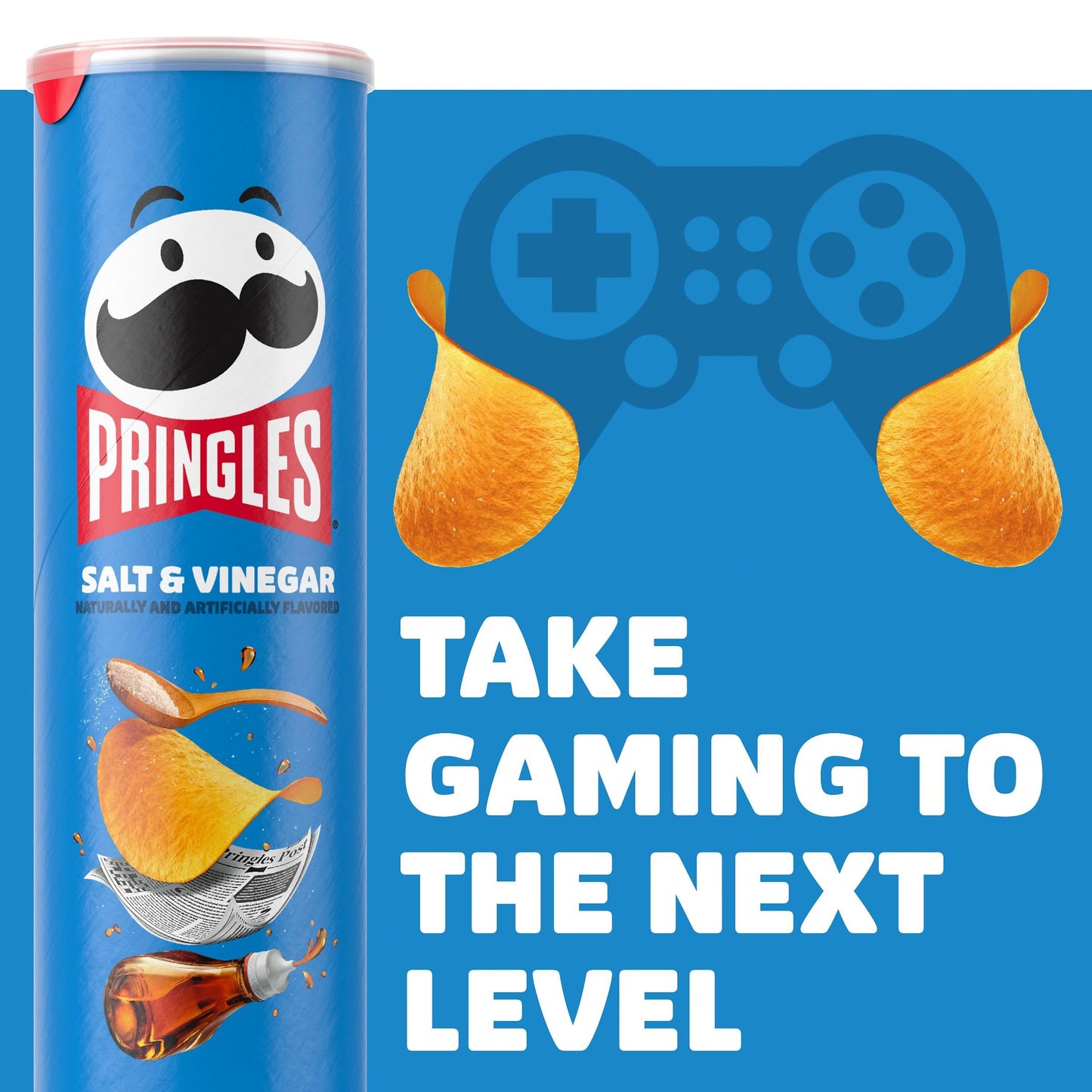 Pringles Salt & Vinegar Flavored Potato Crisps, 158 Gram