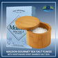 Bamboo Salt Box Cellar Canister Gift Set With Maldon Sea Salt Flakes 8.5 Oz Box - Great For Salts, Spices, Seasonings In Your Gourmet Kitchen By Northward Spirit