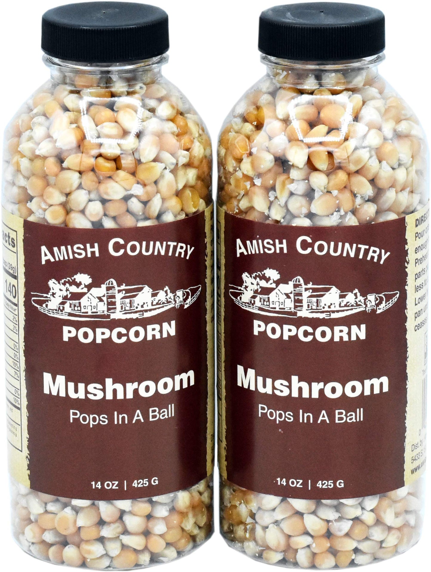 Amish Country Popcorn | 2-14 Oz Bottles | Mushroom Popcorn Kernels | Old Fashioned, Non-Gmo And Gluten Free (2-14 Oz Bottles)