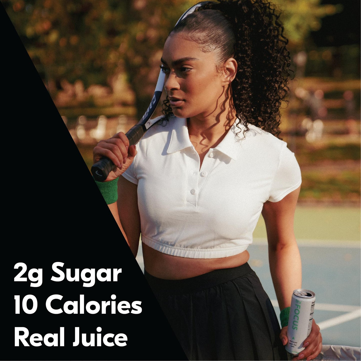 Tru Focus Seltzer, Sparkling Water with Green Tea & Apple Kiwi Juice, 12 FL OZ Cans, 12 Pack, Gluten Free, Vegan, Sugar Free