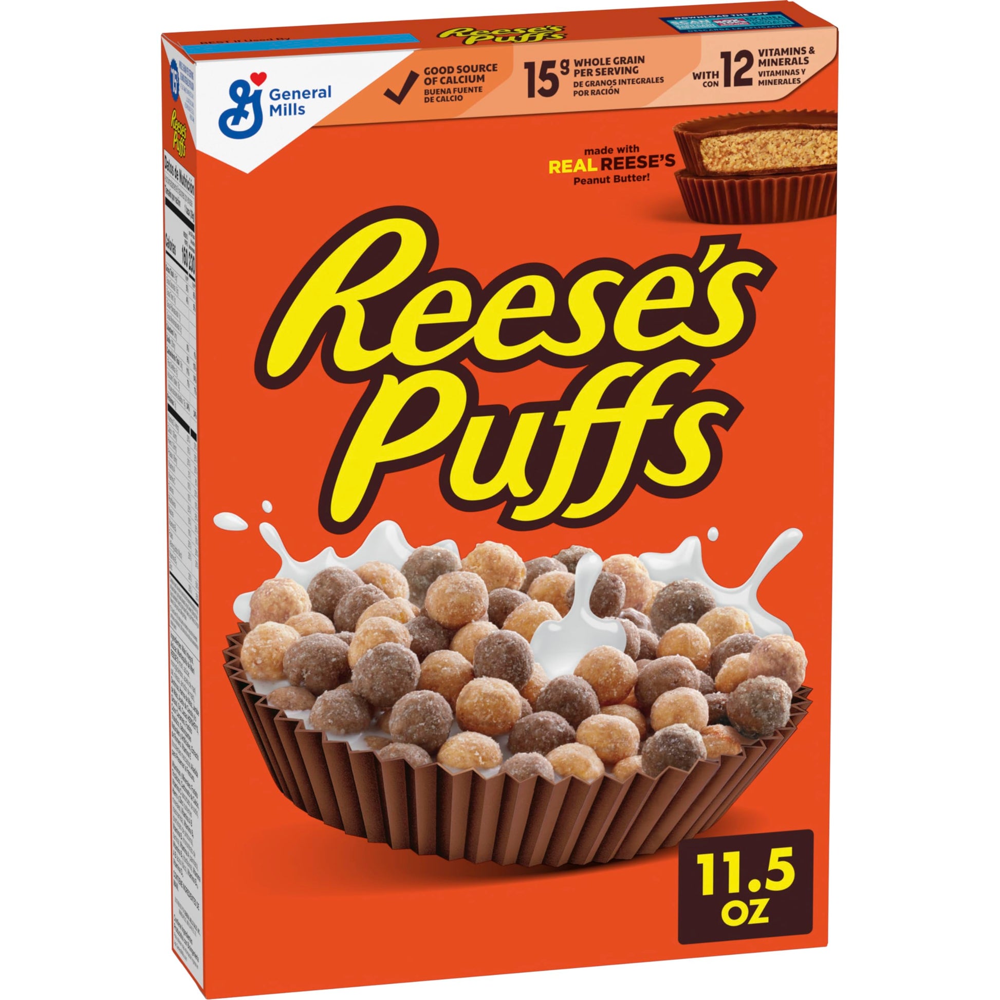 Reese'S Puffs, Chocolatey Peanut Butter Cereal, 11.5 Oz Box