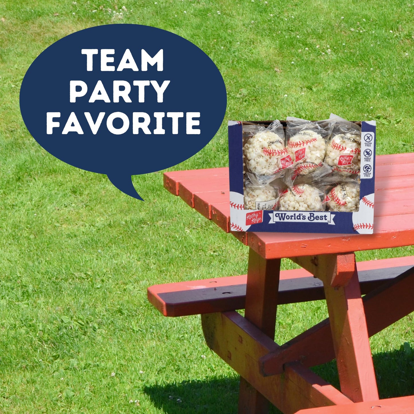 Kathy Kaye Baseball Sweet & Salty 1 Oz. Popcorn Balls | Delicious, Crunchy, & Perfect For Snacking| Classic Sweet & Salty Flavor