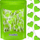 Fruidles Lollipops Mini Heart Shaped Flavored Delicious Lollipop, Individually Wrapped, 5g Lollipop (1200 Lollipops, Green Apple