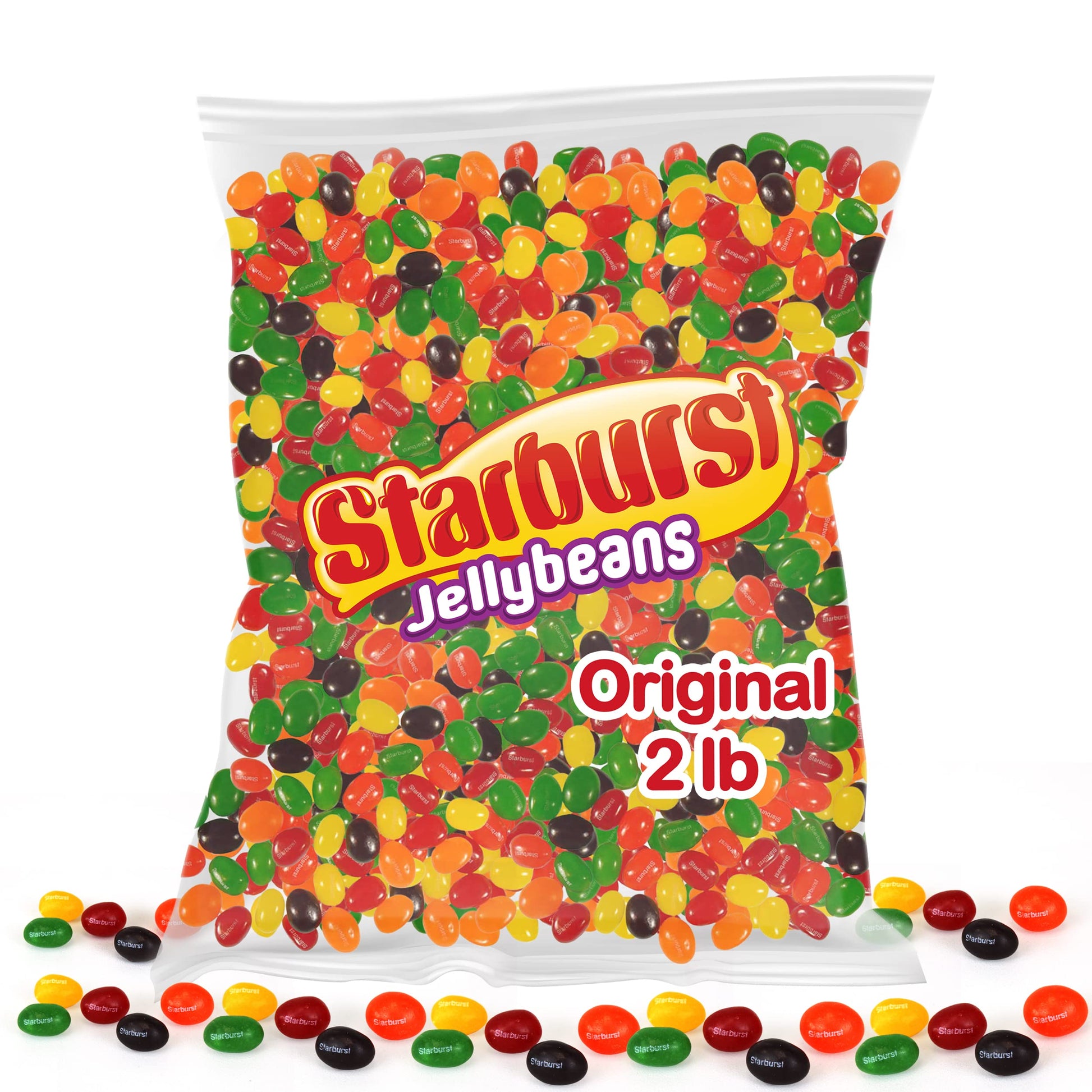 Starburst Original Jelly Beans (2 Pound) Holiday Candy - Comes In A Resealable Bag - Jelly Beans Bulk - Perfect For Parties, Chr