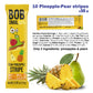 BOB SNAIL Healthy Fruit Snacks for Kids and Adults - 30 Fruit Leather Snacks with Apple, Banana, Strawberry - Vegan Low-Carb Var