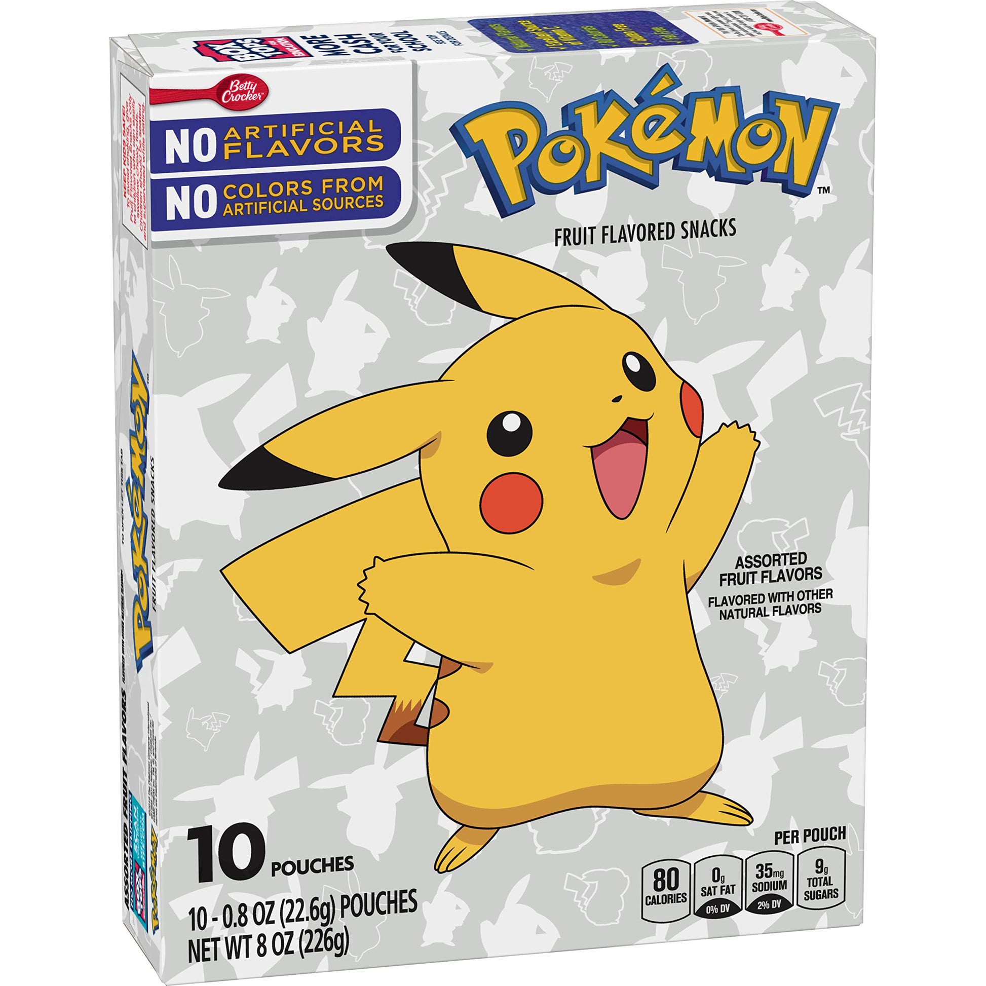 Pokemon Fruit Flavored Snacks, Treat Pouches, Gluten Free, 10 Ct