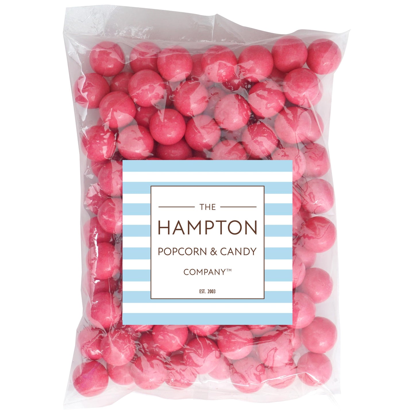 Pink Gumballs 1 Inch Gumballs, 2 Pound Bulk Bag (Approx. 110 Pieces), Pink Candy, Gumballs 1 Inch Pink, The Hampton Popcorn & Ca