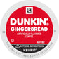 Dunkin Gingerbread Artificially Flavored Coffee  K-Cup Pods  60 Ct.
