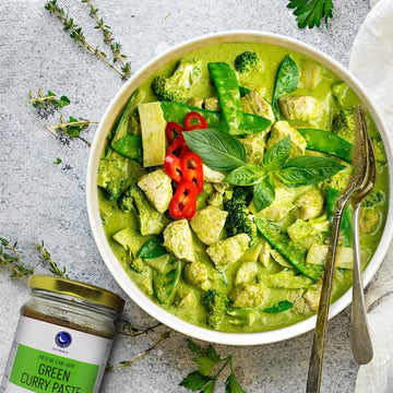 Eastern Blue Thai Curry Paste - Thai Green Curry Paste 8 Oz | Ready To Eat Authentic Thai Curry Sauce For Tasty Dishes And Curri