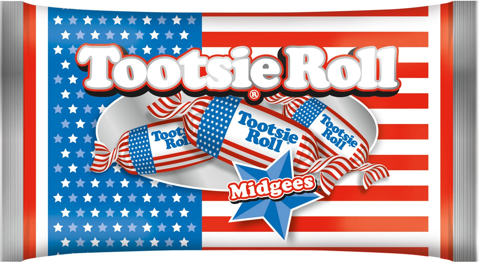 Tootsie Roll Midgees Flag, Red, White And Blue Packaging, 11 Oz. Bag