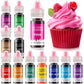 Cherrysea Gel Food Coloring Set, 12 Edible Colors for Baking, Gluten Free, 0.25 Fl Oz Bottles