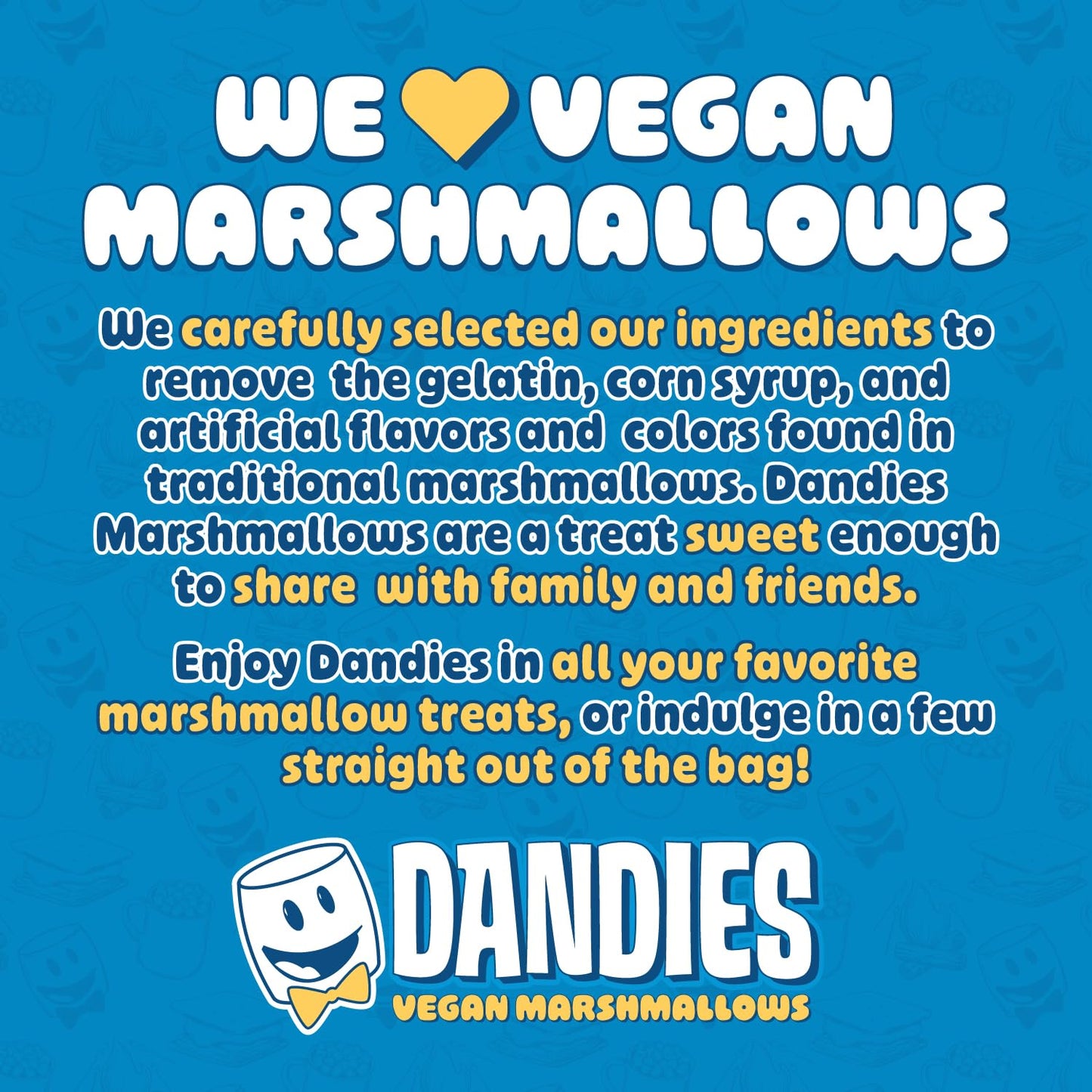 Dandies Vegan Marshmallows, No Artificial Flavorings, Food Dyes, Corn Syrup, Or Gelatin, Perfect For Roasting, Smores, Or Snacki