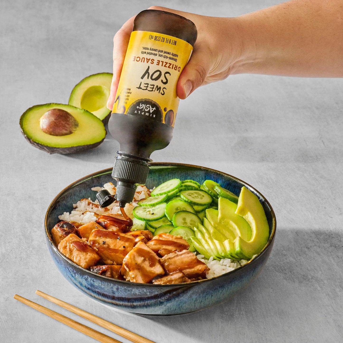 Simply Asia Drizzle Sauce, Sweet Soy, Savory, Sweet Sauce for Drizzling on Rice Bowls, Sticky Rice, Chicken Skewers, Sashimi, Sp