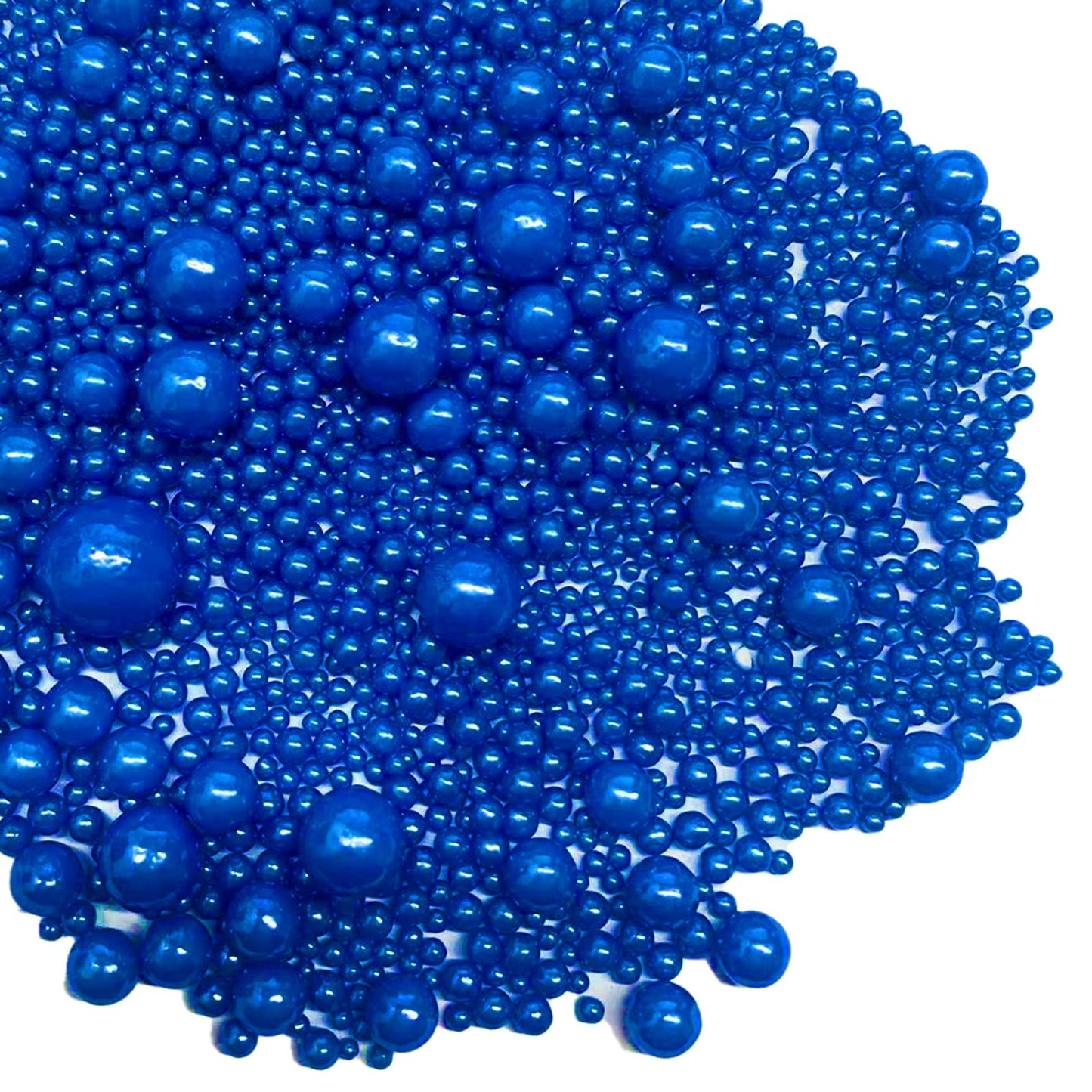 Sentovac Royal Blue Pearl Sprinkles Edible Sugar For Cake Decorating Fancy Sprinkles Cake Topper Cupcake Cookie Baking Decorations Halloween Christmas Valentine'S Day Wedding Supplies