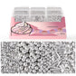 Huebeaty 6-in-1 Metallic Silver Cake Pearls Sprinkles, 180g - Silver Galaxy Star Sprinkles for Cake, Cupcakes, Cookies, Ice Cream