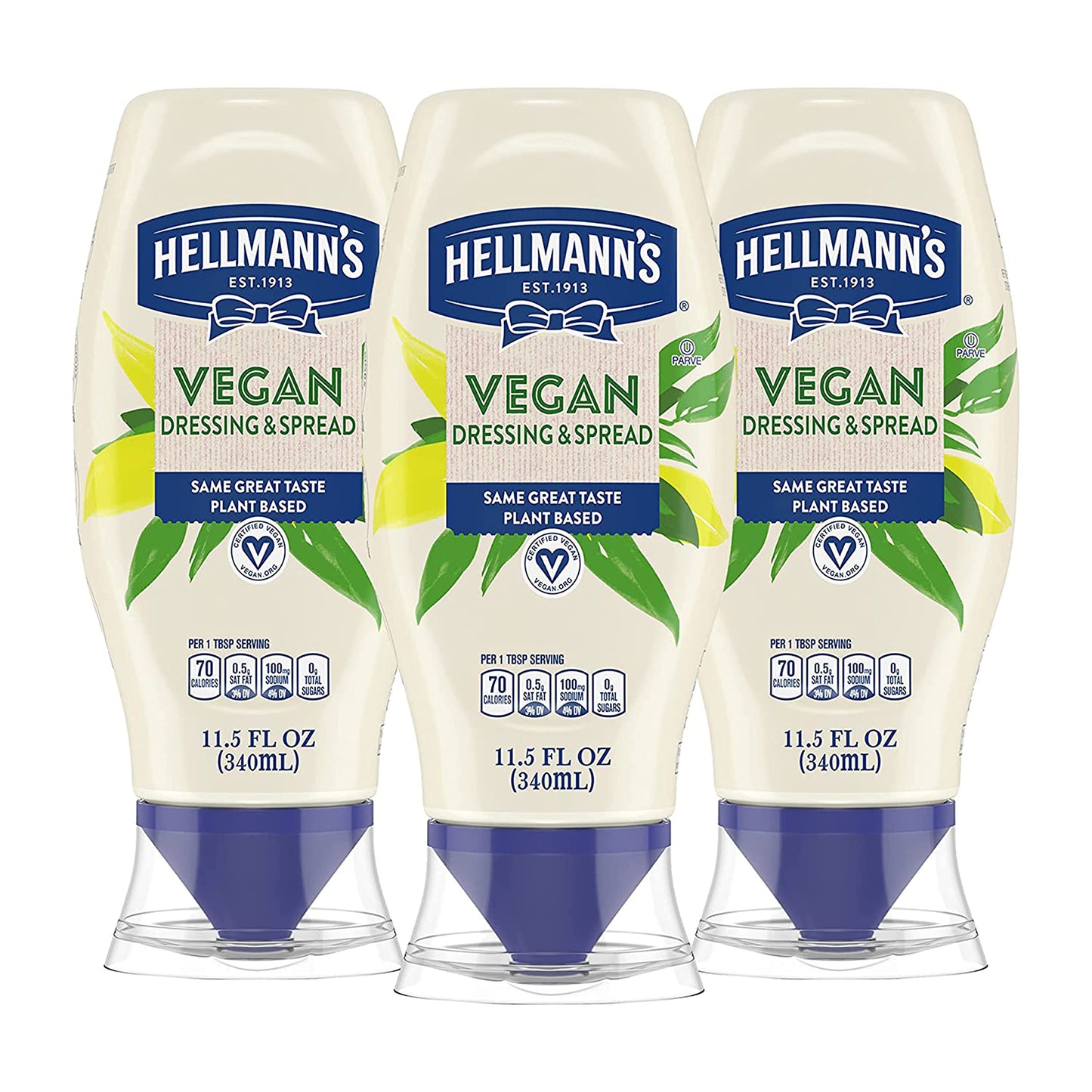 Hellmann s Vegan Dressing and Spread Vegan 3 Ct for a Rich, Creamy Plant-Based Alternative to Mayo Same Great Taste, Plant Base