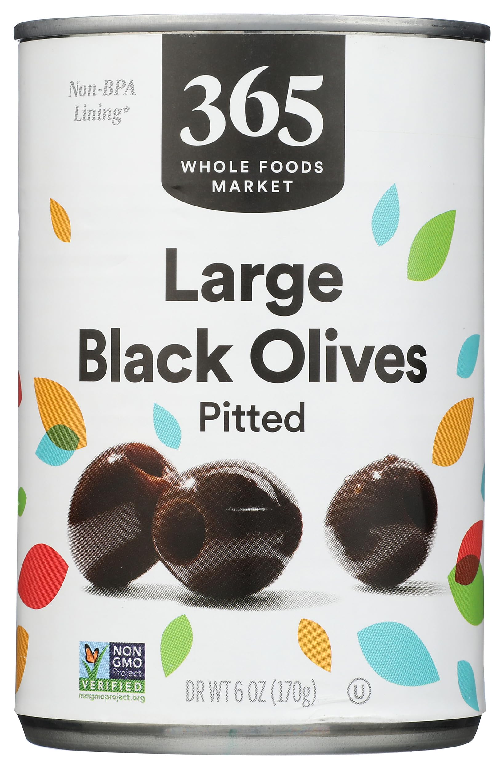 365 by Whole Foods Market, Ripe Large Pitted Olives, 6 Ounce
