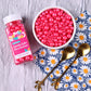 Rose Sprinkles For Cake Decorating 3.5 Ounces, Edible Sugar Pearls Mixing Sizes For Cupcake Topper, Cookies, Ice Cream Toppings