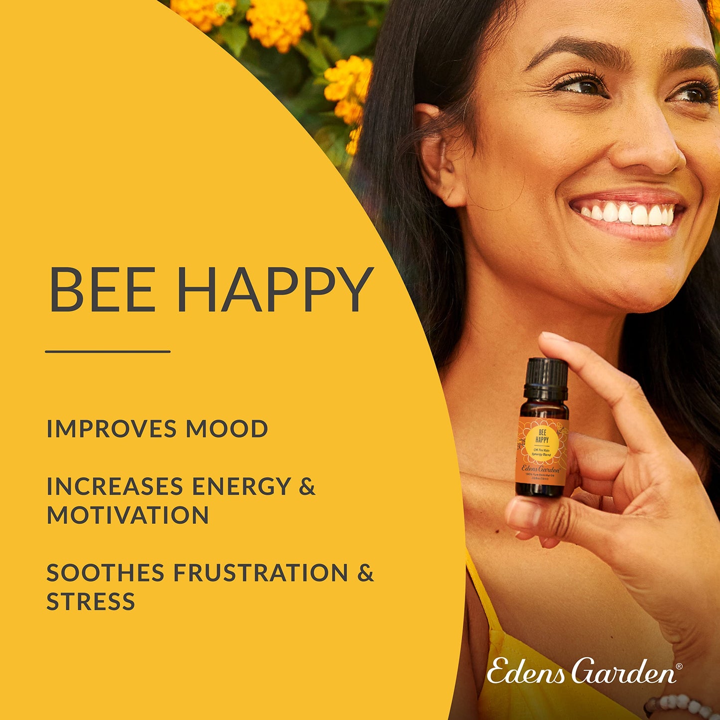 Edens Garden Bee Happy ''Ok For Kids'' Essential Oil Synergy Blend, 100% Pure Therapeutic Grade (Undiluted Natural/Homeopathic A