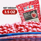 Crafty Confections Shimmer Gumballs Cherry Flavor 3 Pack 3.5 oz Pearl Red 16mm for Gumball Machines and Party Favors