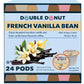 Double Donut Coffee French Vanilla Coffee Pods, Vanilla Bean Flavored in Recyclable Single Serve Vanilla Pods for the Keurig K Cups Coffee Makers, Medium Roast, from Double Donut - 24 Count