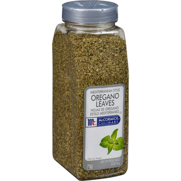 McCormick Culinary Mediterranean Style Oregano Leaves, 5 oz - One 5 Ounce Container of Dried Oregano Leaves, Best on Pizza, Soup