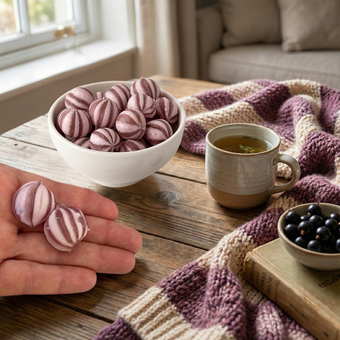 Jesmona Licorice & Blackcurrant Candy | British Hard Boiled Sweets Tin | Traditional Candy From England | Imported From Uk | Classic Gift For Scottish Food Lovers | 8.82 Oz (250G)