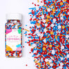Patriotic Sprinkles for Cake Decorating, Food Grade Red White and Blue Star Sprinkles for Cupcakes Cakes Ice Cream Desserts Cook