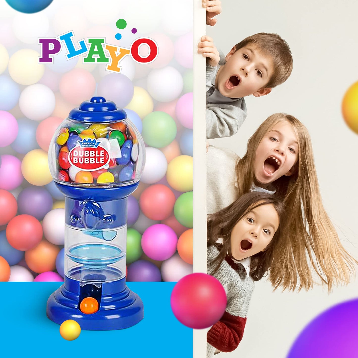 Playo 7.5'' Spiral Gumball Machine Toy - Spiral Style - Kids Twirling Style Candy Dispenser - Birthday Parties, Novelties, Party