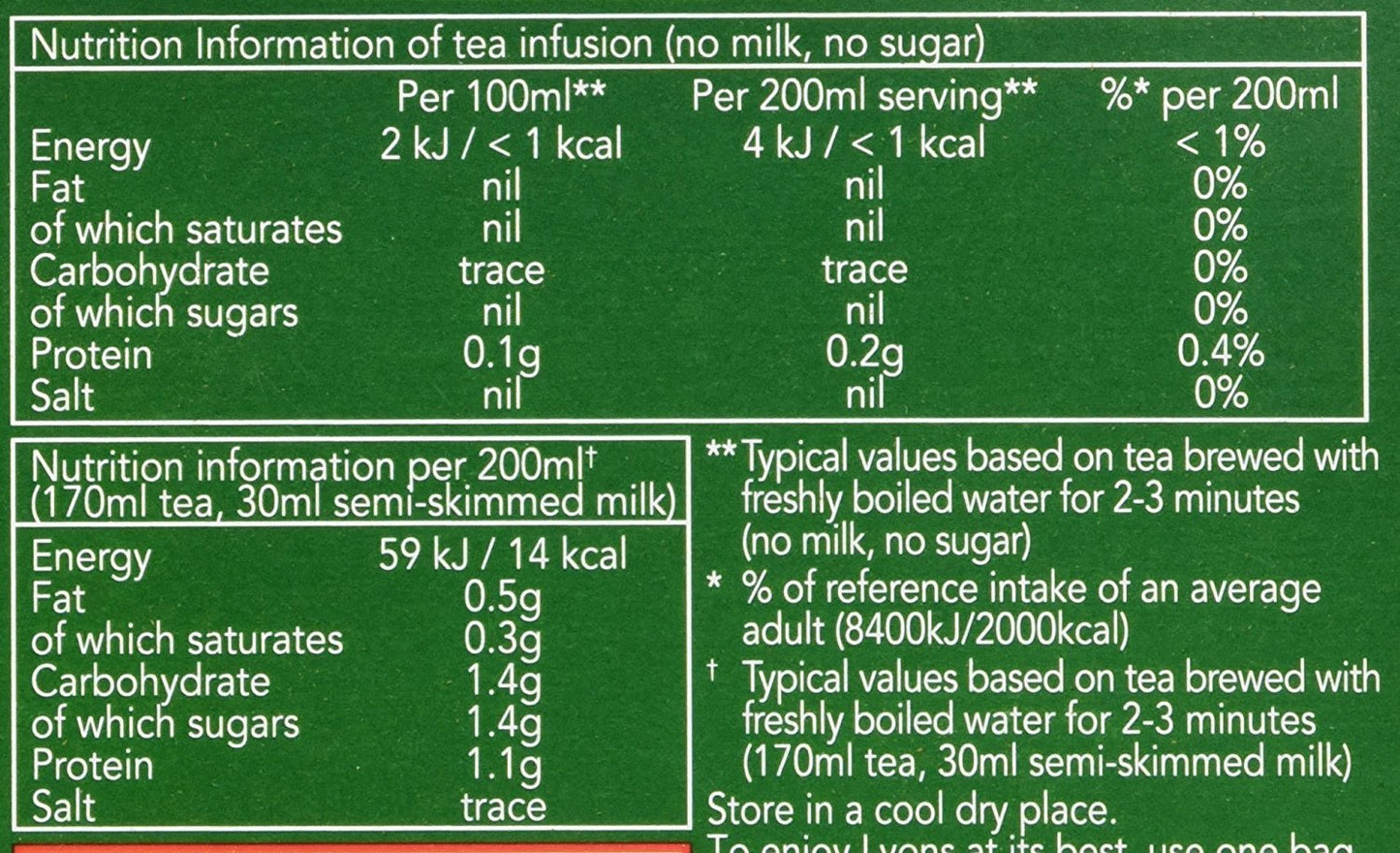 Lyons Original Irish Tea. 80 Bags