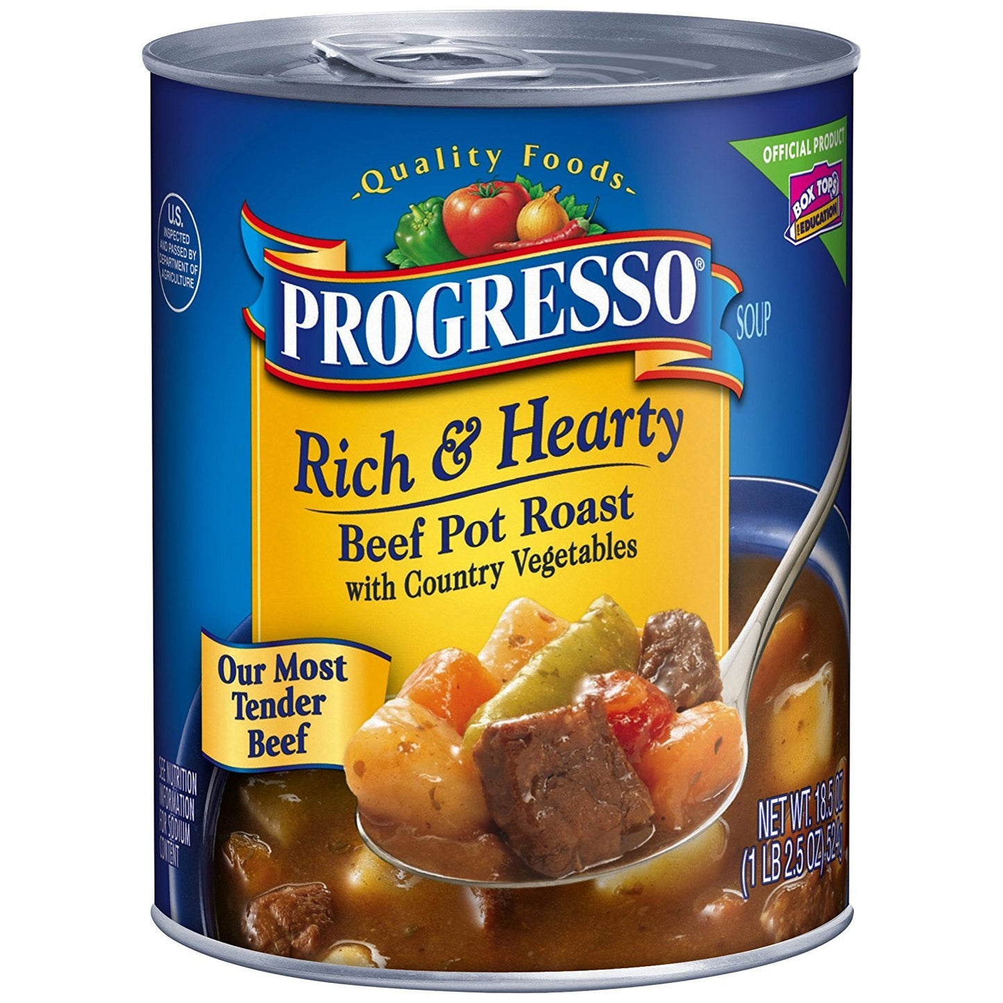 Progresso Beef Pot Roast with Country Vegetables Soup, Gluten Free, 18.5 oz - Pack of 12, Rich & Hearty Canned Soup