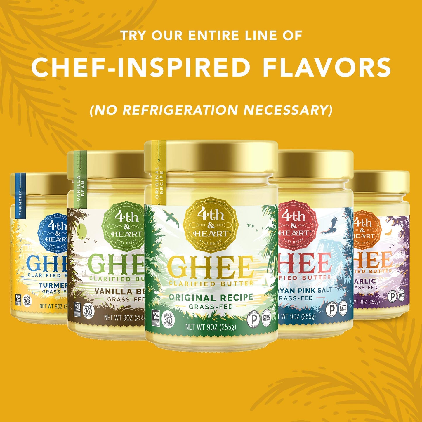 4th & Heart Ghee, Clarified Butter, Grass-Fed, Keto, 9 Ounces, Lactose-Free, Casein-Free